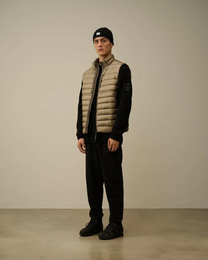 CP Company Jacket and Coats DD Shell Lens Down Vest Vintage Khaki Beige 8211 Man