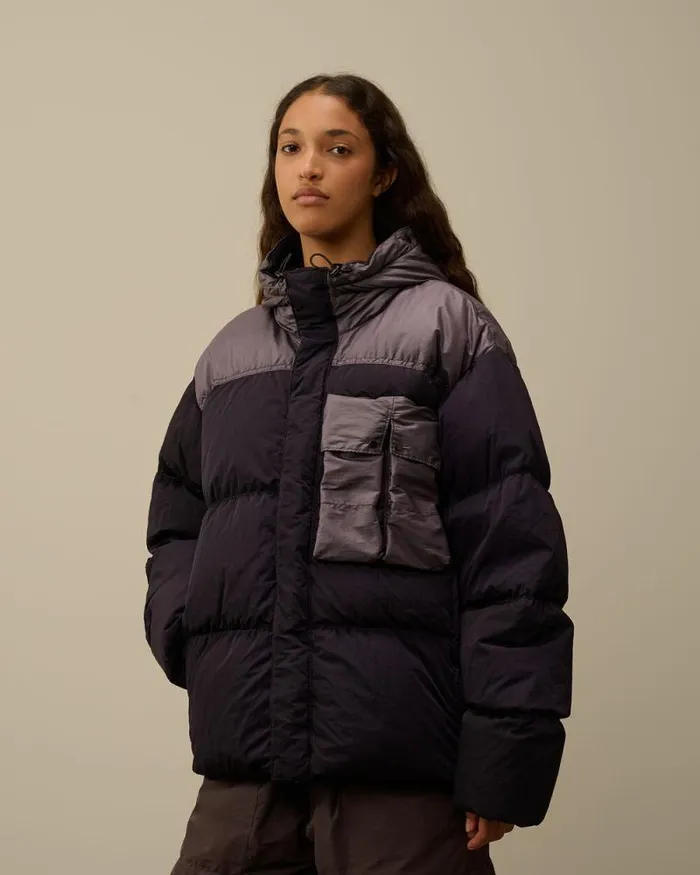 CP Company Jacket and Coats Eco ChromeR Mixed Goggle Down Jacket Nightshade Purple 8211 Man