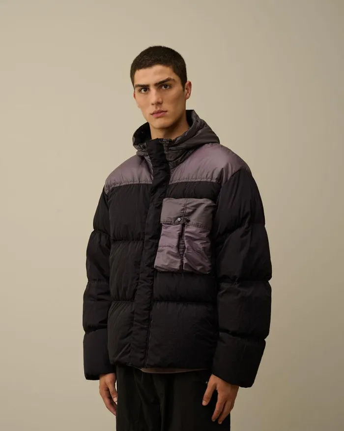 CP Company Jacket and Coats Eco ChromeR Mixed Goggle Down Jacket Nightshade Purple 8211 Man