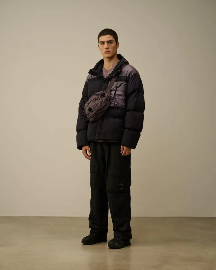 CP Company Jacket and Coats Eco ChromeR Mixed Goggle Down Jacket Nightshade Purple 8211 Man