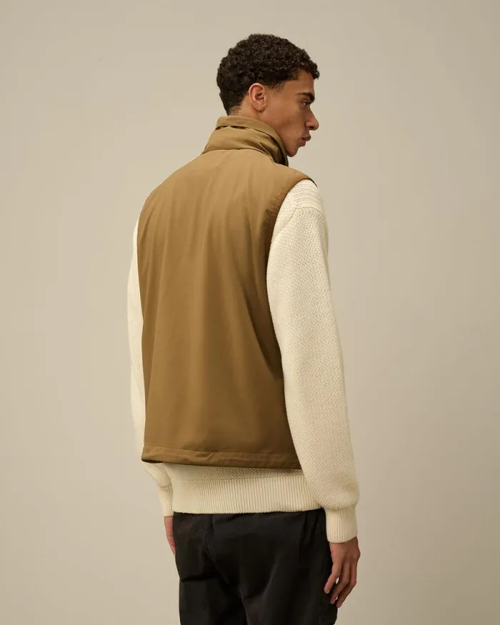 CP Company Jacket and Coats GD Shell Mixed Lens Vest Toffee Beige 8211 Man