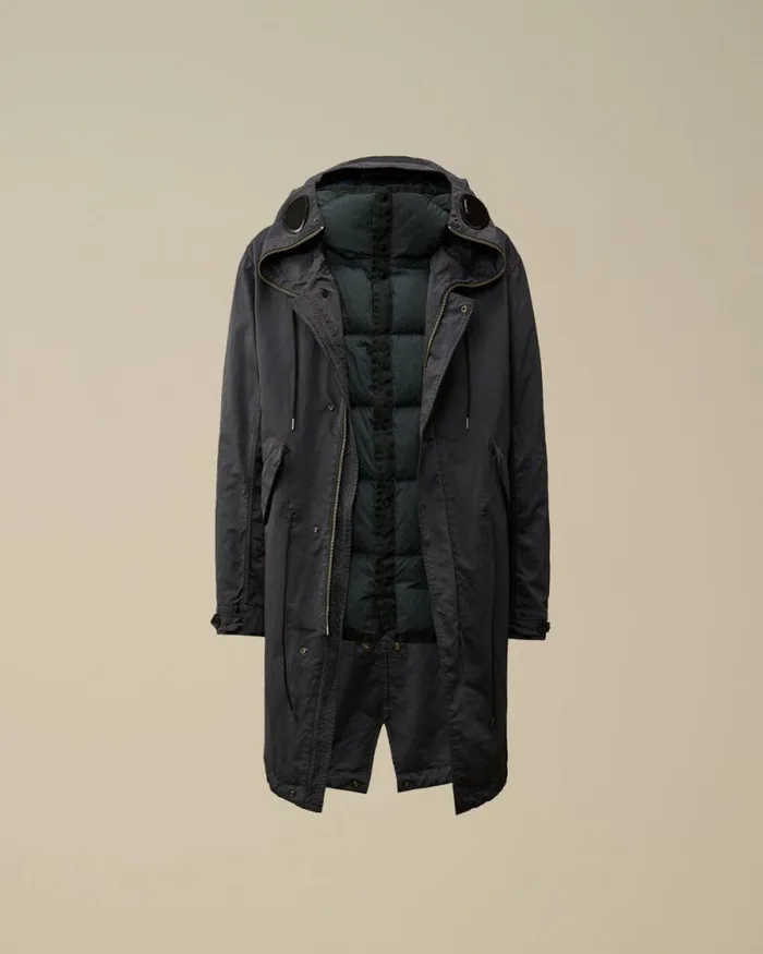 CP Company Jacket and Coats Micro Kei Explorer Parka Black Sand 8211 Man