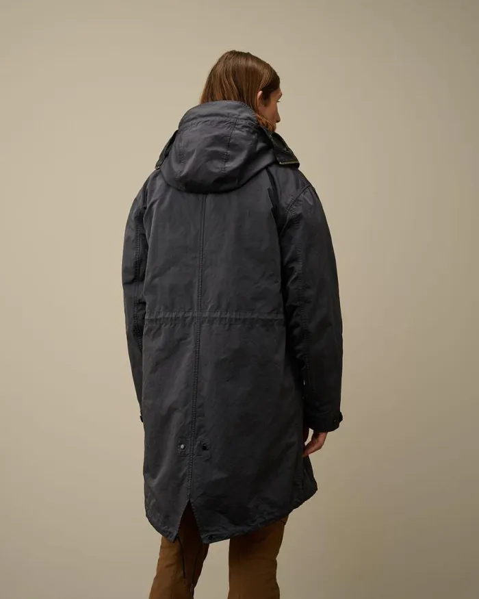 CP Company Jacket and Coats Micro Kei Explorer Parka Black Sand 8211 Man