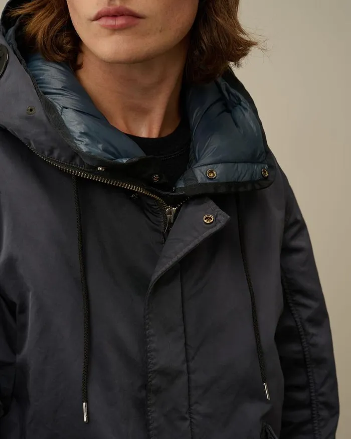 CP Company Jacket and Coats Micro Kei Explorer Parka Black Sand 8211 Man