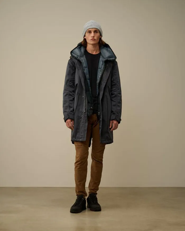 CP Company Jacket and Coats Micro Kei Explorer Parka Black Sand 8211 Man