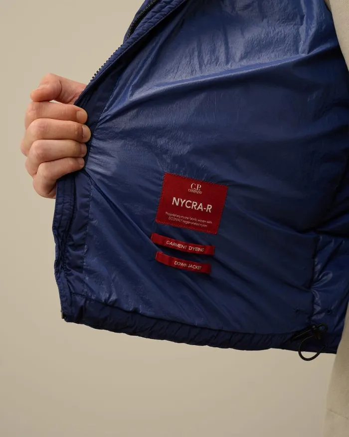 CP Company Jacket and Coats NycraR Short Down Jacket Estate Blue 8211 Man