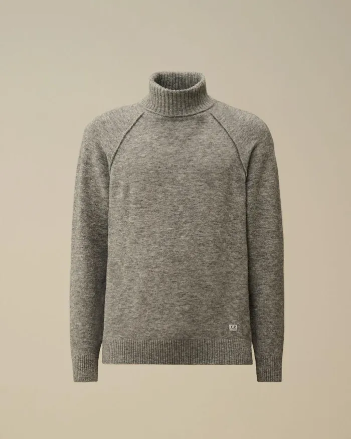 CP Company Jumpers Alpaca Wool Turtleneck Knit Graphite Melange Grey 8211 Man CP Company Jumpers Alpaca Wool Turtleneck Knit Graphite Melange Grey 8211 Man