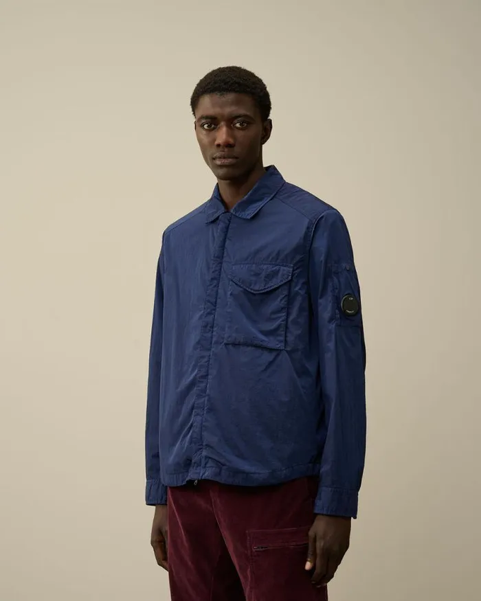 CP Company Overshirt ChromeR Lens Overshirt Estate Blue 8211 Man