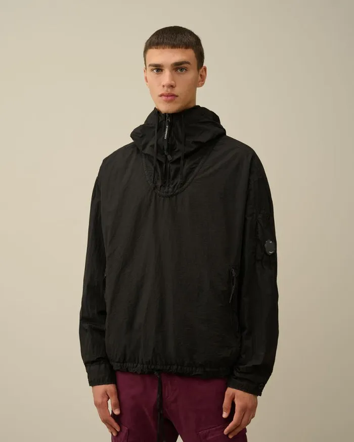 CP Company Overshirt TaylonL Half Zipped Hooded Overshirt Black 8211 Man