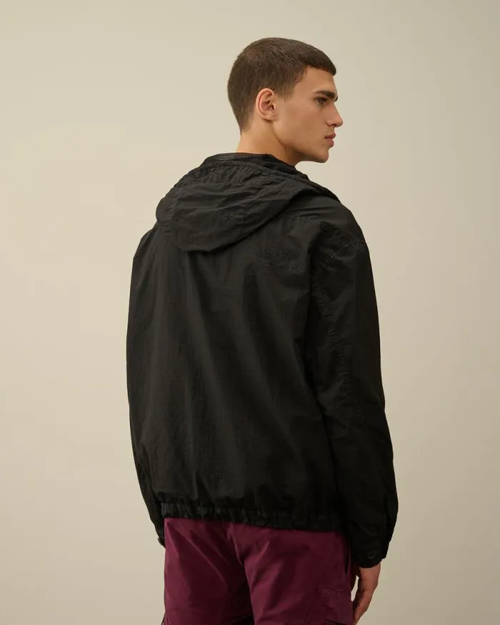 CP Company Overshirt TaylonL Half Zipped Hooded Overshirt Black 8211 Man