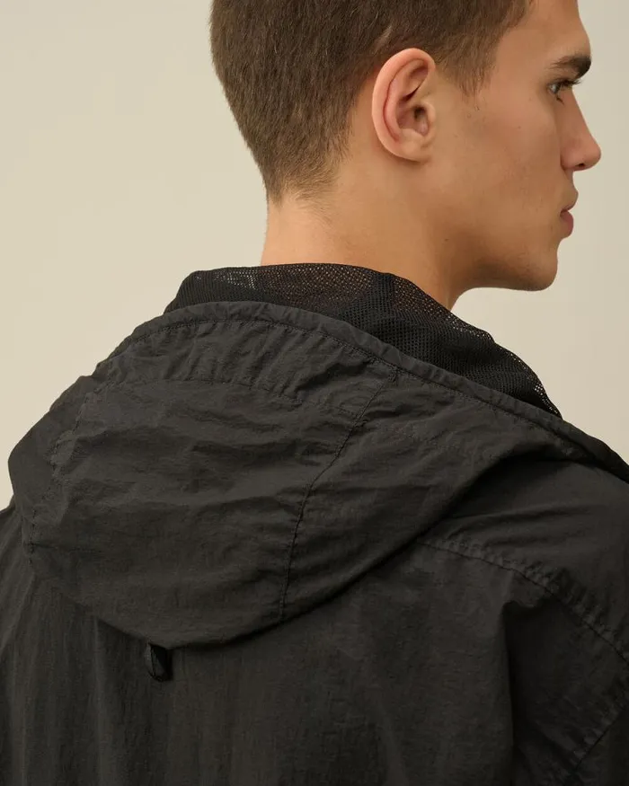 CP Company Overshirt TaylonL Half Zipped Hooded Overshirt Black 8211 Man
