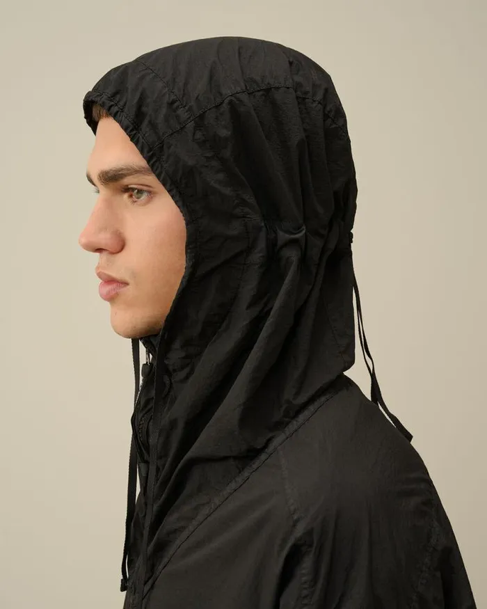 CP Company Overshirt TaylonL Half Zipped Hooded Overshirt Black 8211 Man