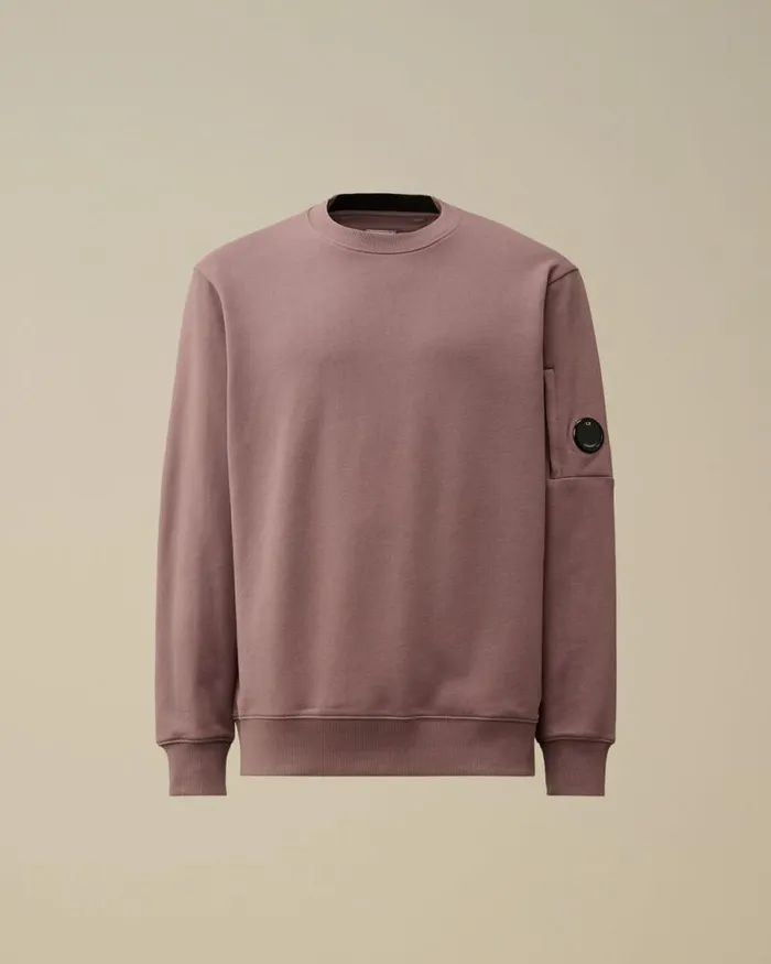 CP Company Sweatshirts Diagonal Raised Fleece Crew Neck Lens Sweatshirt Purple Dove 8211 Man CP Company Sweatshirts Diagonal Raised Fleece Crew Neck Lens Sweatshirt Purple Dove 8211 Man