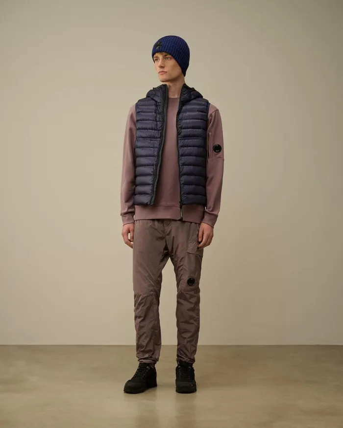CP Company Sweatshirts Diagonal Raised Fleece Crew Neck Lens Sweatshirt Purple Dove 8211 Man