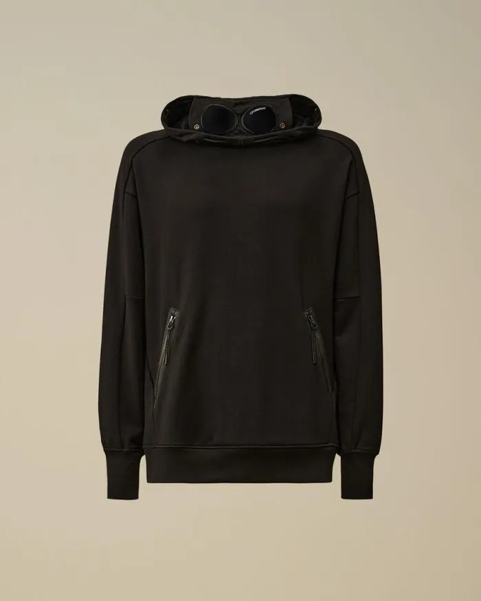 CP Company Sweatshirts Diagonal Raised Fleece Goggle Hooded Sweatshirt Black 8211 Man CP Company Sweatshirts Diagonal Raised Fleece Goggle Hooded Sweatshirt Black 8211 Man