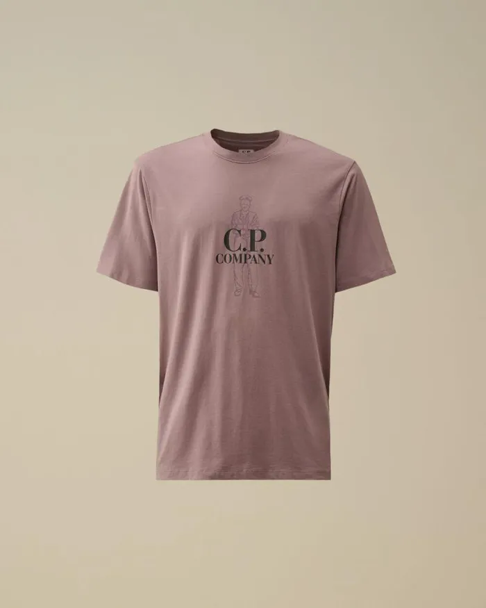 CP Company Tshirts and Polo 301 Jersey British Sailor TShirt Purple Dove 8211 Man CP Company Tshirts and Polo 301 Jersey British Sailor TShirt Purple Dove 8211 Man