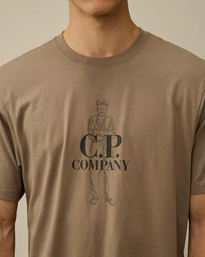 CP Company Tshirts and Polo 301 Jersey British Sailor TShirt Walnut Beige 8211 Man
