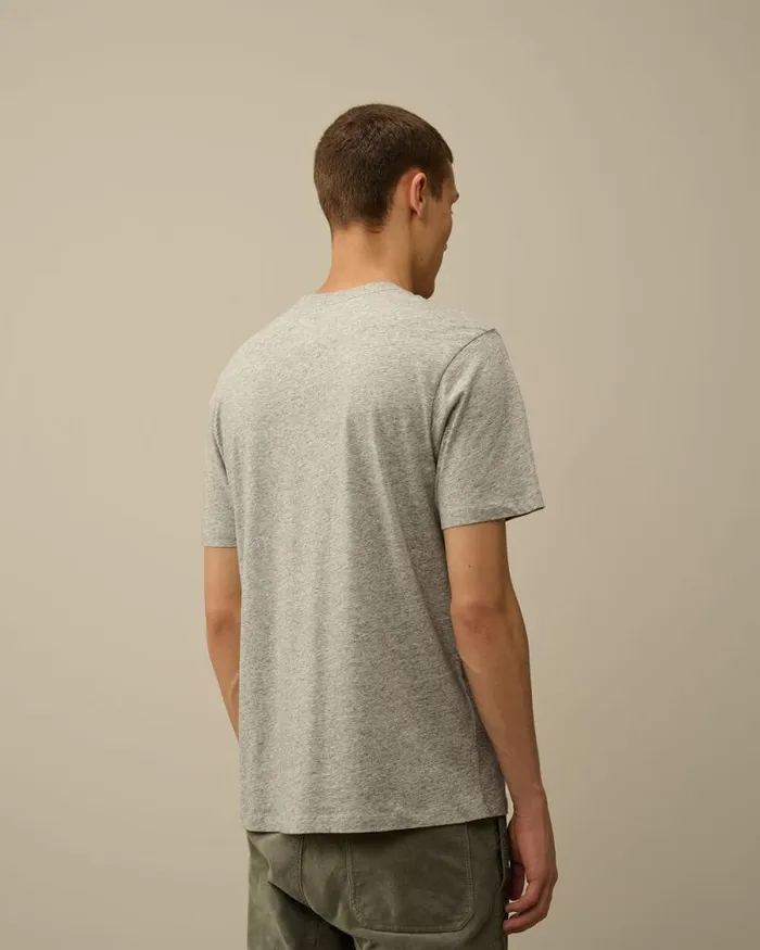 CP Company Tshirts and Polo 301 Jersey Logo Patch TShirt Greystone Melange 8211 Man