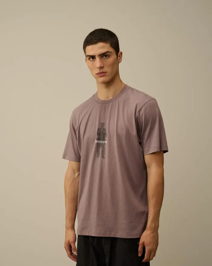 CP Company Tshirts and Polo 301 Jersey Waffled British Sailor TShirt Purple Dove 8211 Man