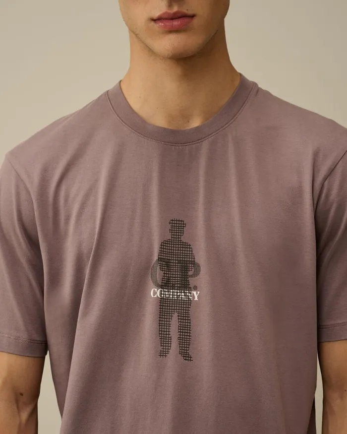 CP Company Tshirts and Polo 301 Jersey Waffled British Sailor TShirt Purple Dove 8211 Man