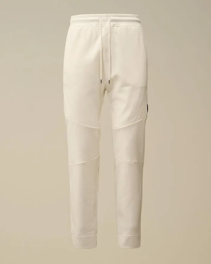 CP Company Tracksuits and Shorts Diagonal Raised Fleece Lens Sweatpants Gauze White 8211 Man CP Company Tracksuits and Shorts Diagonal Raised Fleece Lens Sweatpants Gauze White 8211 Man