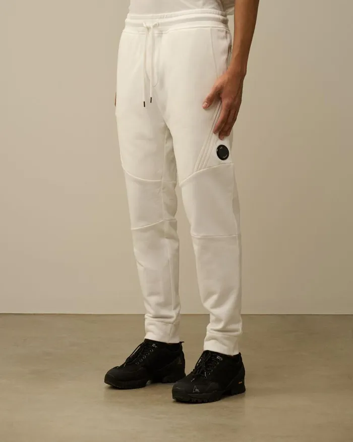 CP Company Tracksuits and Shorts Diagonal Raised Fleece Lens Sweatpants Gauze White 8211 Man