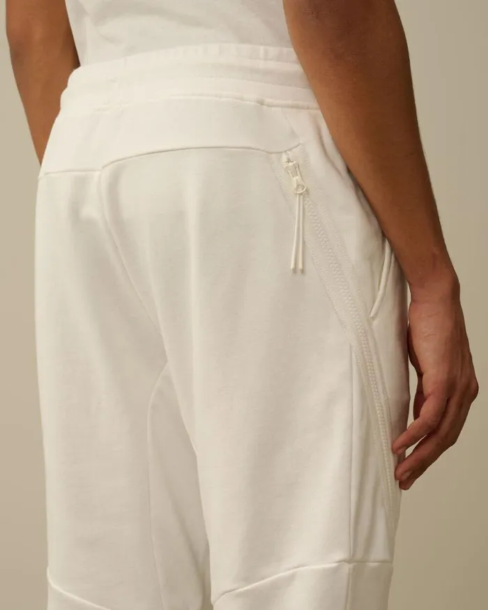 CP Company Tracksuits and Shorts Diagonal Raised Fleece Lens Sweatpants Gauze White 8211 Man