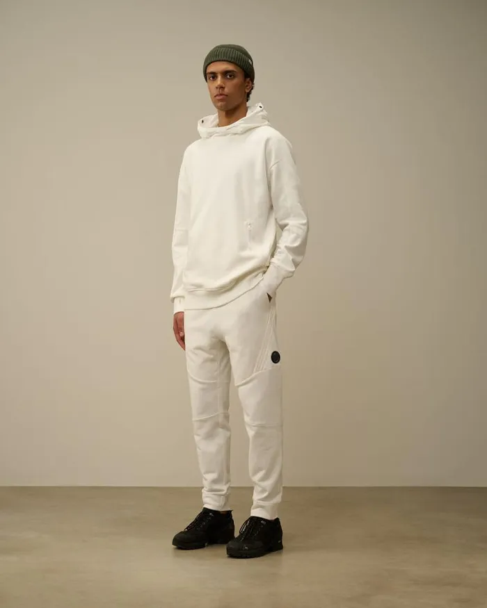 CP Company Tracksuits and Shorts Diagonal Raised Fleece Lens Sweatpants Gauze White 8211 Man
