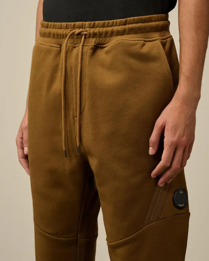 CP Company Tracksuits and Shorts Diagonal Raised Fleece Lens Sweatpants Toffee Beige 8211 Man
