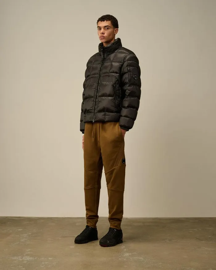 CP Company Tracksuits and Shorts Diagonal Raised Fleece Lens Sweatpants Toffee Beige 8211 Man