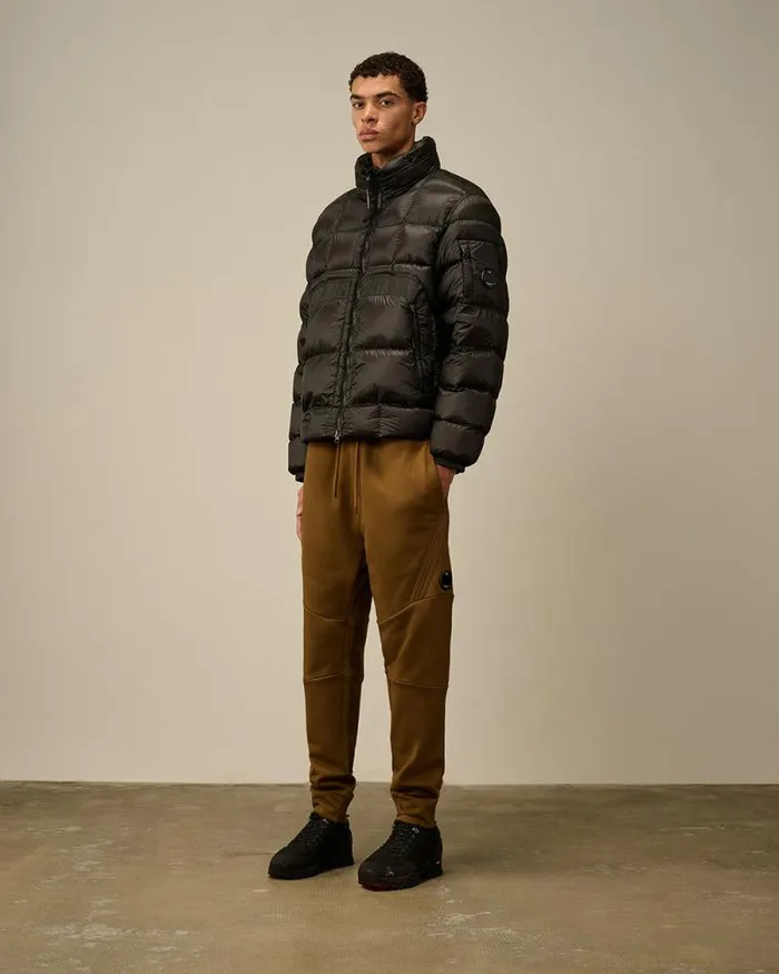 CP Company Tracksuits and Shorts Diagonal Raised Fleece Lens Sweatpants Toffee Beige 8211 Man