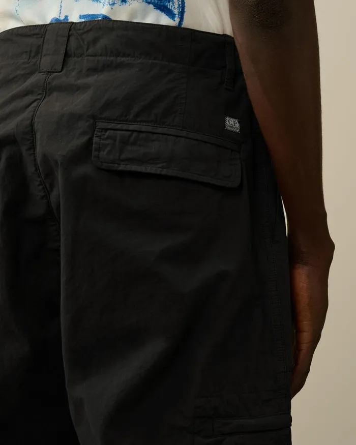 CP Company Trousers Microreps Loose Utility Pants Black Sand 8211 Man