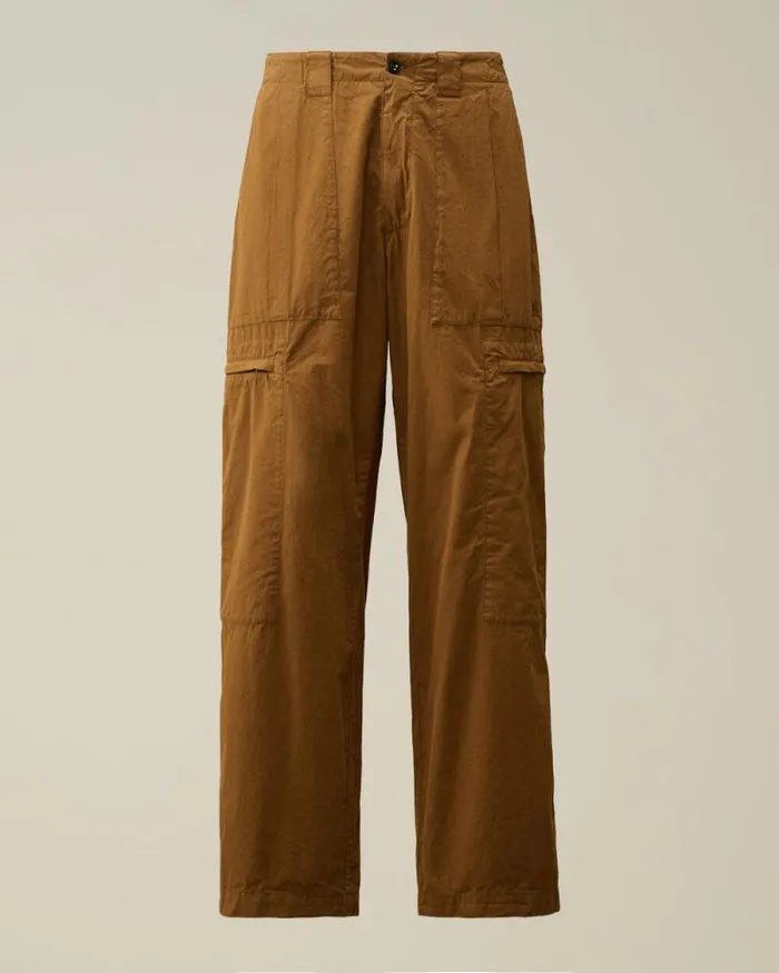 CP Company Trousers Microreps Loose Utility Pants Toffee Beige 8211 Man