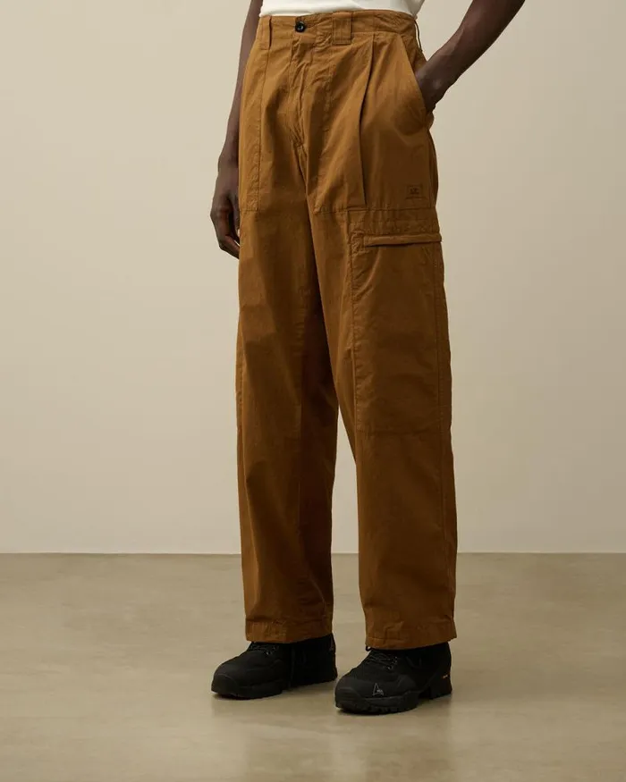 CP Company Trousers Microreps Loose Utility Pants Toffee Beige 8211 Man