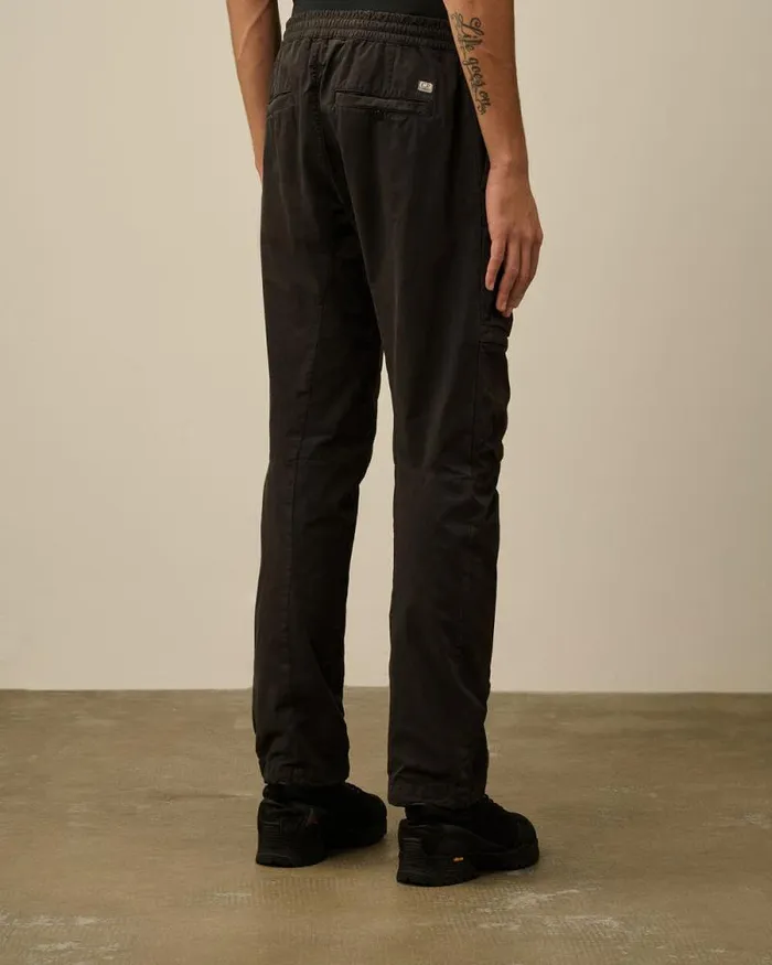 CP Company Trousers Microreps Regular Cargo Pants Black Sand 8211 Man