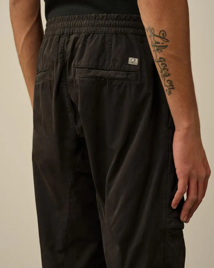 CP Company Trousers Microreps Regular Cargo Pants Black Sand 8211 Man