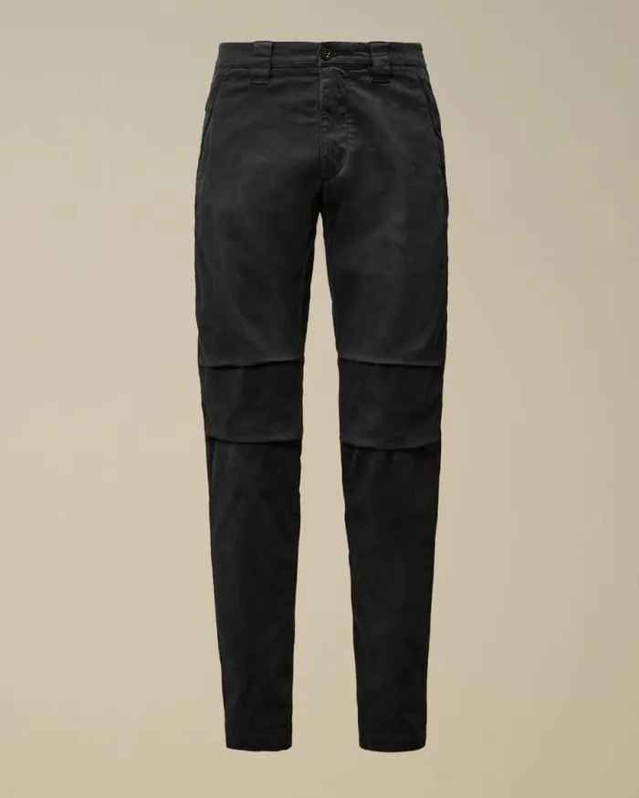 CP Company Trousers Stretch Sateen Ergonomic Pants Total Eclipse Blue 8211 Man CP Company Trousers Stretch Sateen Ergonomic Pants Total Eclipse Blue 8211 Man