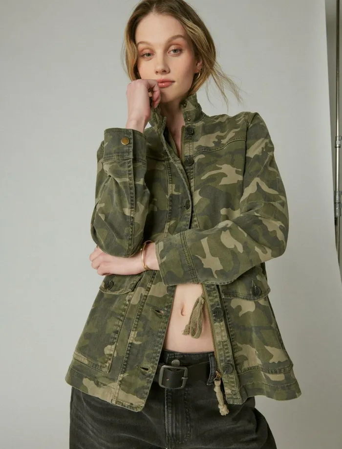Camo Printed Utility Jacket Green Multi Women Lucky Brand Jackets and Outerwear Camo Printed Utility Jacket Green Multi Women Lucky Brand Jackets and Outerwear