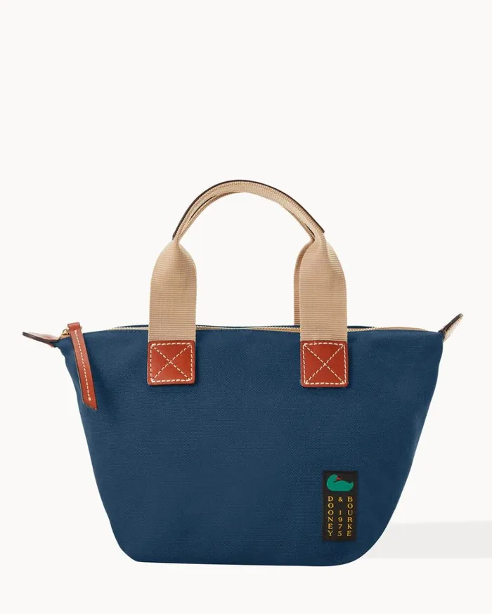 Canvas Crossbody Satchel 20 Navy Women Dooney and Bourke Crossbodies