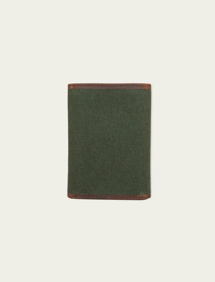 Canvas With Leather Trim Trifold Wallet Light Green Men Lucky Brand Bags and Wallets