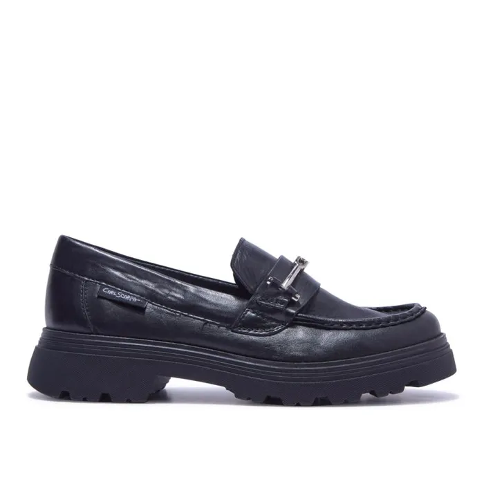 Carl Scarpa Alsenso Black Leather Loafers Women Bestselling