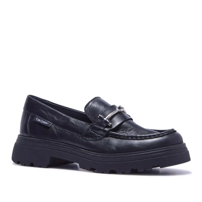 Carl Scarpa Alsenso Black Leather Loafers Women Bestselling