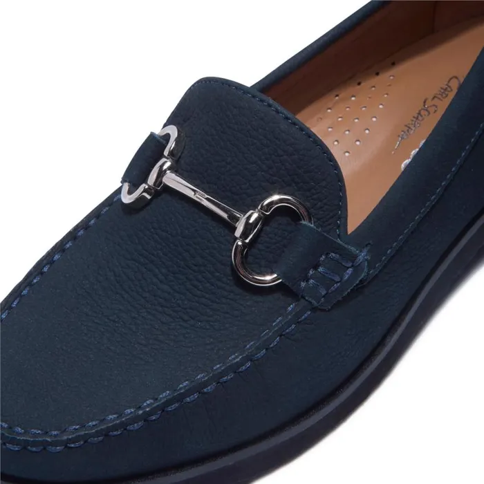 Carl Scarpa Aubrigo Navy Suede Loafers Women Bestselling
