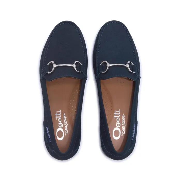Carl Scarpa Aubrigo Navy Suede Loafers Women Bestselling