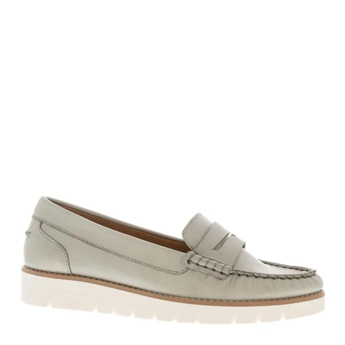 Carl Scarpa Carl Scarpa Lucentia Grey Leather Wedge Loafers Women Bestselling