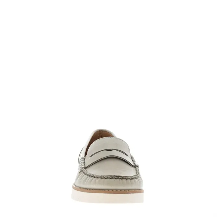 Carl Scarpa Carl Scarpa Lucentia Grey Leather Wedge Loafers Women Bestselling