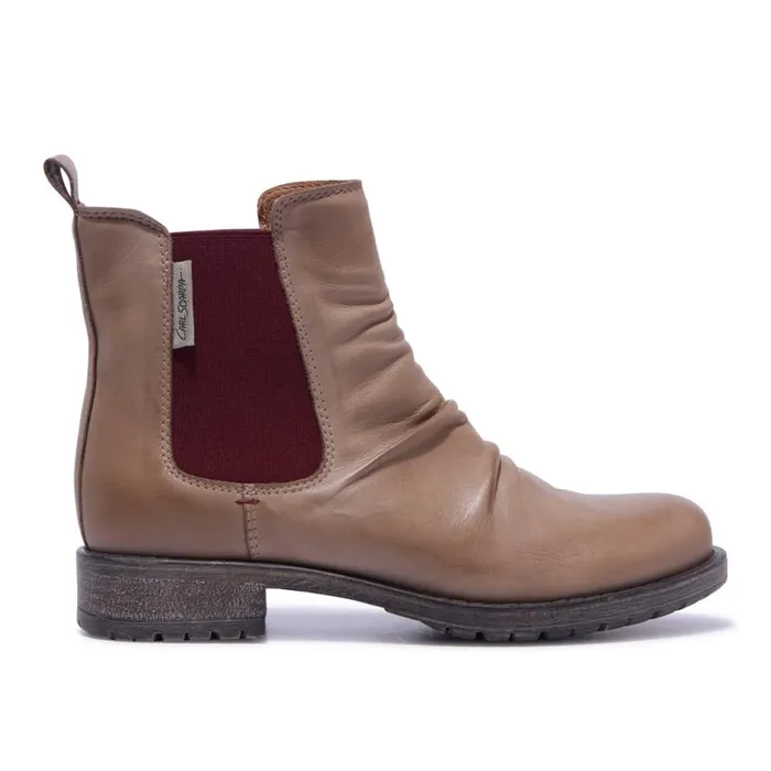 Carl Scarpa Cavalina Taupe Leather Ankle Boots Women Leather Ankle Boots