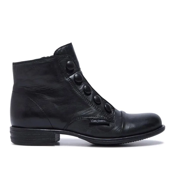 Carl Scarpa Ester Black Leather Ankle Boots Women Leather Ankle Boots