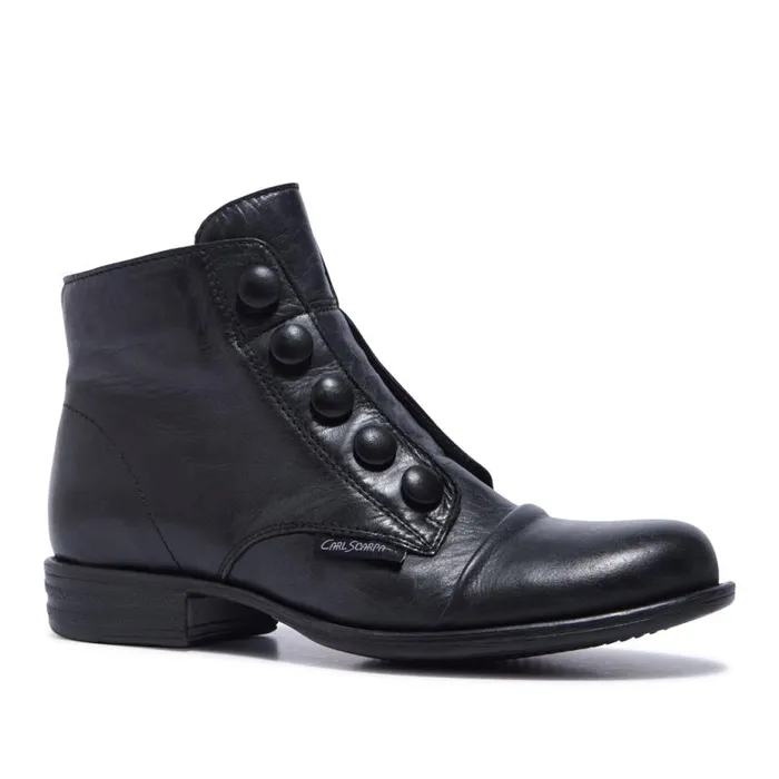 Carl Scarpa Ester Black Leather Ankle Boots Women Leather Ankle Boots
