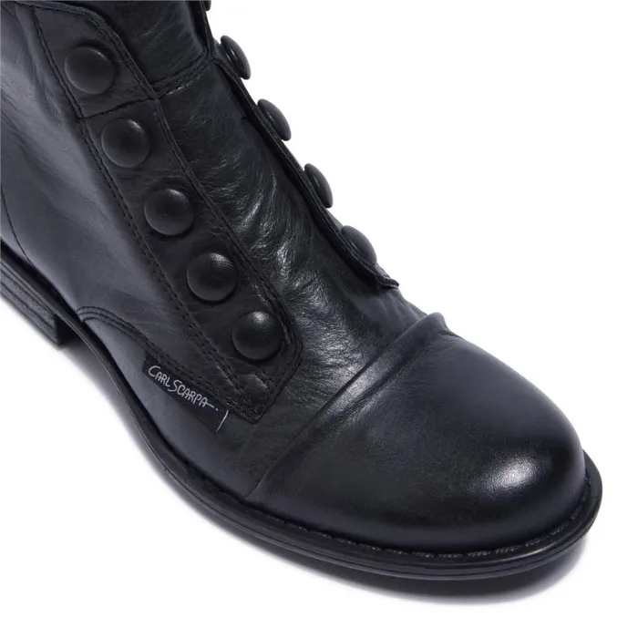Carl Scarpa Ester Black Leather Ankle Boots Women Leather Ankle Boots